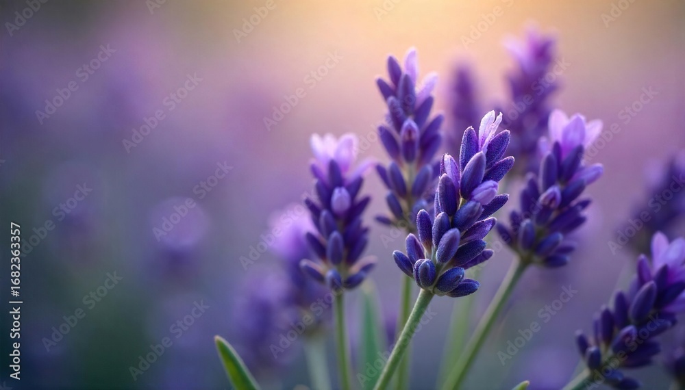 Obraz premium Calming Lavender Bouquet Soft Purple Blooms and Tranquil Aroma, Close-up