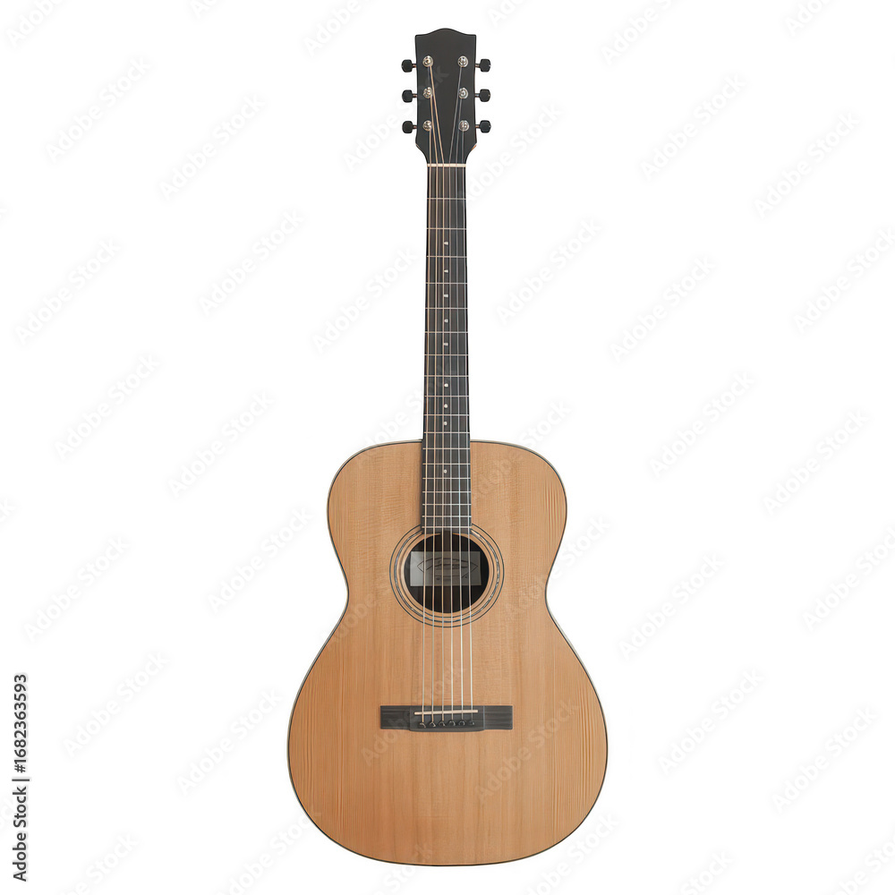 Obraz premium Acoustic guitar isolated on transparent background