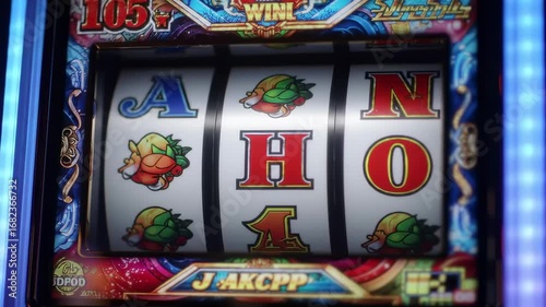 Slot machine reels in motion