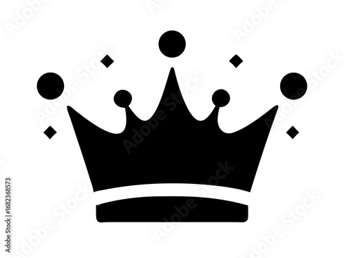 Vector art of elegant crown with decorative elements