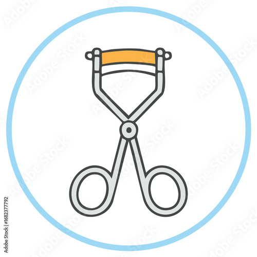 Eyelash curler icon beauty makeup cosmetic tool illustration design