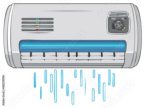 Air Conditioner Illustration Cooling System Air Conditioner Unit Home Appliances
