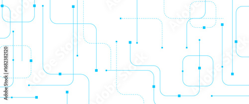 Vector abstract digital technology with crossed blue lines and dots.