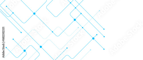 Vector abstract futuristic technology with geometric with crossed lines and dots.