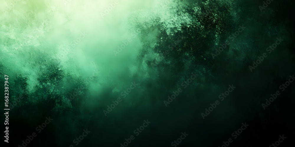 Obraz premium A dark green and light green abstract background with blurred textures and gradient effects