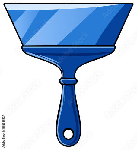 Vibrant Blue Putty Knife Tool for Home Renovation and Construction Projects