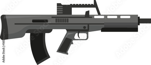 vector illustration of gun
