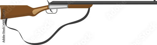 vector illustration of gun