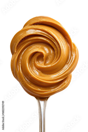 Creamy peanut butter swirls on a spoon (2)