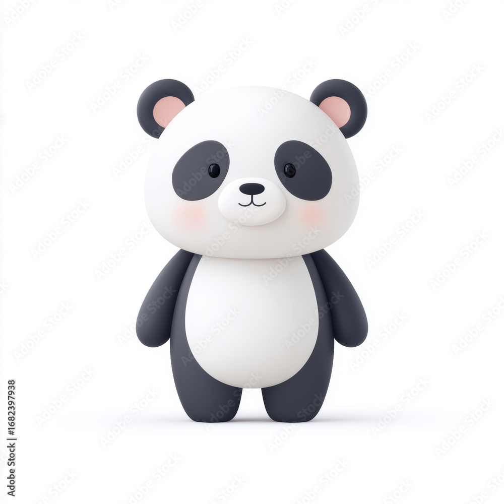 Naklejka premium Standing cartoon panda character