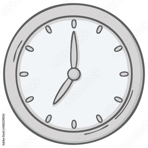 Illustrated clock face showing the time