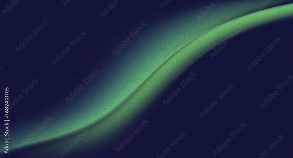 Obraz premium gradation green wavy on blue background illustration