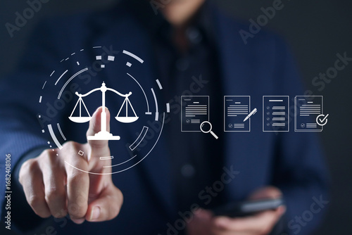 Obraz na plátně Compliance rules and law regulation policy concept