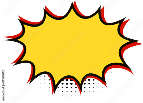 Comic Explosion with Halftone, Comic Explosion