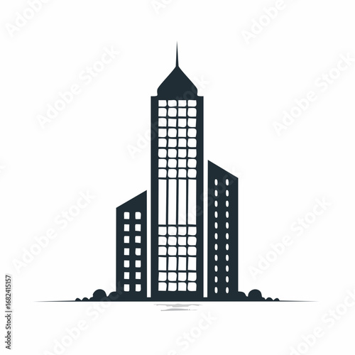 Modern City Building Silhouette