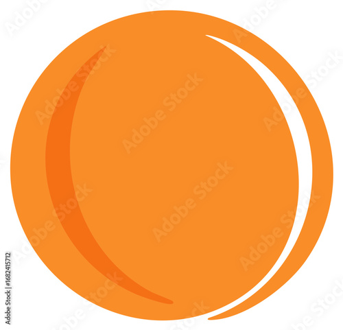 Cartoon Tangelo, Round Tangerine Vector Graphic, Orange Fruit Slice, Citrus