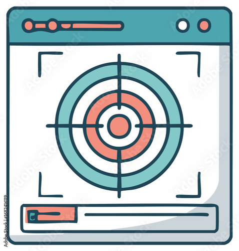 Digital Target Display with Crosshairs in a Browser Window