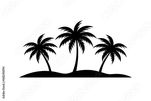 silhouette of palm trees vector