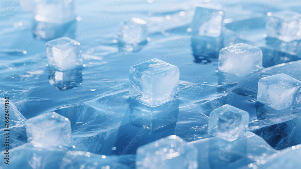 Obraz premium melting ice cubes
