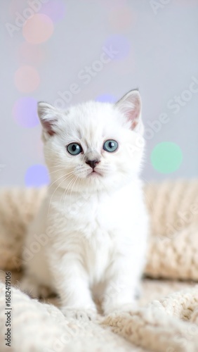 Wallpaper Mural Cute Kitten on Blanket Torontodigital.ca