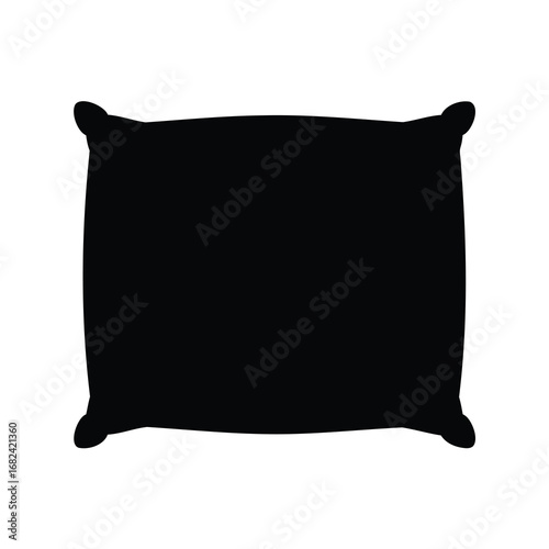 A silhouette of a soft, comfortable pillow, perfect for a restful sleep