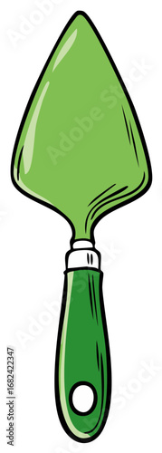 Green Garden Hand Trowel with a Hole in the Handle for Hanging
