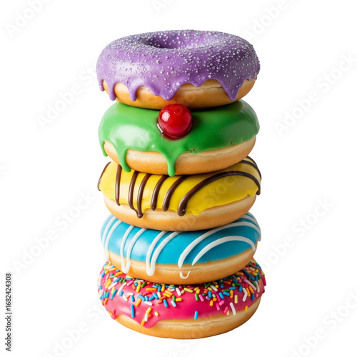 stack of donuts with icing