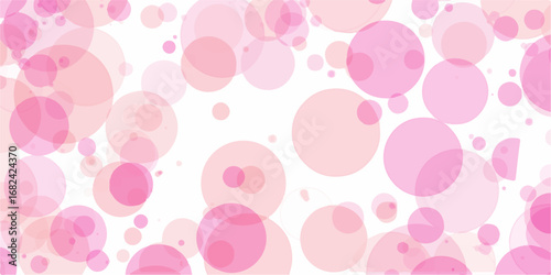 A pink seamless pattern of retro pastel hearts and bright circles is a perfect illustration for a holiday valentine wallpaper. Abstract luxurious geometric pattern concentric golden circles and curved