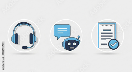 Customer service automation with chatbot, support and documentation for business solutions online now