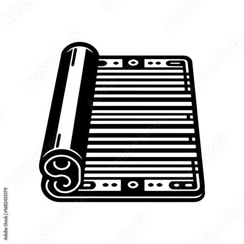 Modern Minimalist Metal Sheet Icon, Flat Silhouette of a Construction Material Vector for Industrial Illustration Design