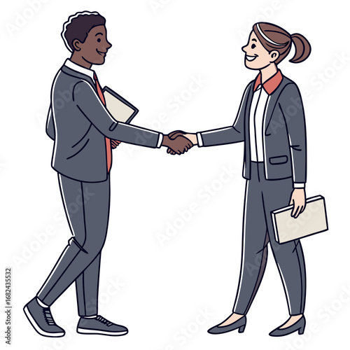 Business partners shaking hands handshake partnership