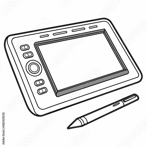 Digital drawing tablet and stylus graphic tablet drawing tool