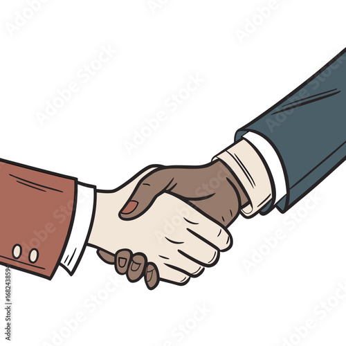 Diverse handshake agreement business collaboration