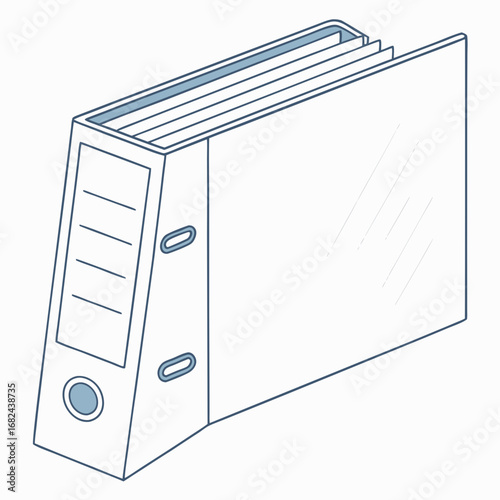 Document Binder with Blue Accents folder office