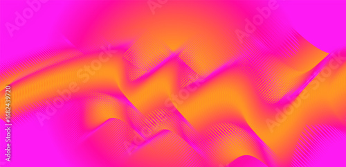 Abstract vibrant background with flowing waves of pink and orange color gradients design