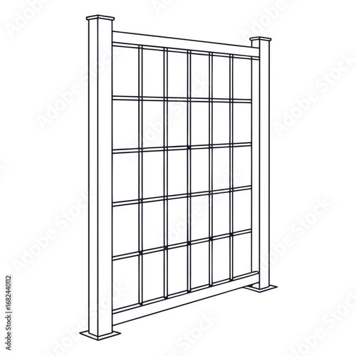 Geometric trellis structure with vertical and horizontal bars