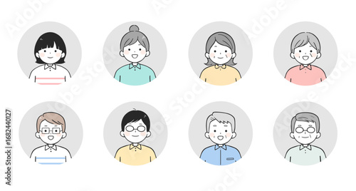 People Avatar Icon Illustration of Diverse Faces Men Women Young Old Characters for Customer Testimonials and Reviews