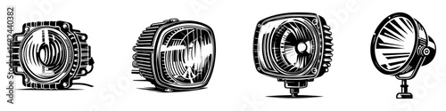 Modern Minimalist Reflector Icon, Flat Silhouette of a Bicycle Safety Accessory Vector for Cycling Illustration Design