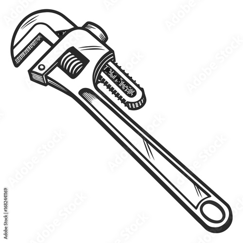 Heavy duty pipe wrench tool adjustable wrench plumbing tool