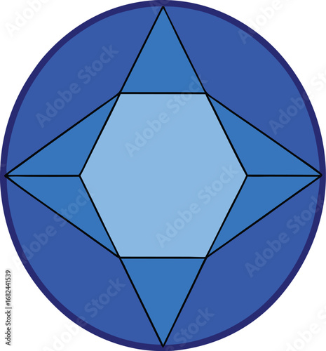 Elegant oval cut blue sapphire gemstone vector illustration transparent background