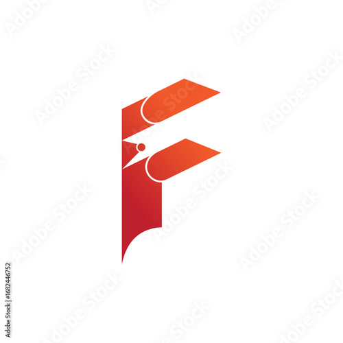 F letter logo monochrome design on black background.F letter design for business logo