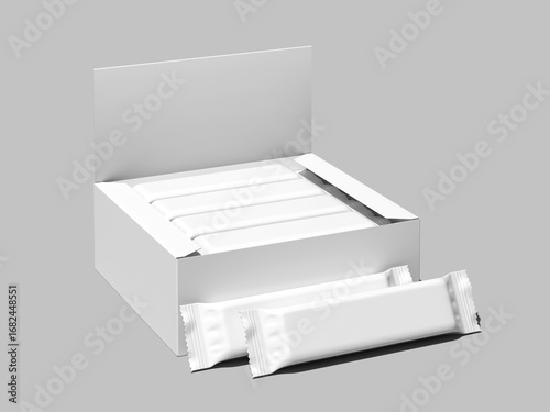 Snack Bar Box with Individual Bar Packaging Mockup