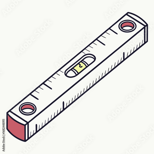 Spirit level tool with bubble level measuring tool