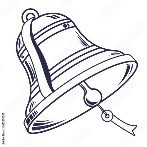 Vintage bell with ribbon ringing sound