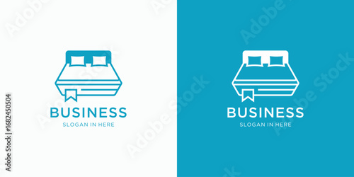 Bed concept vector logo desing inspiration 
