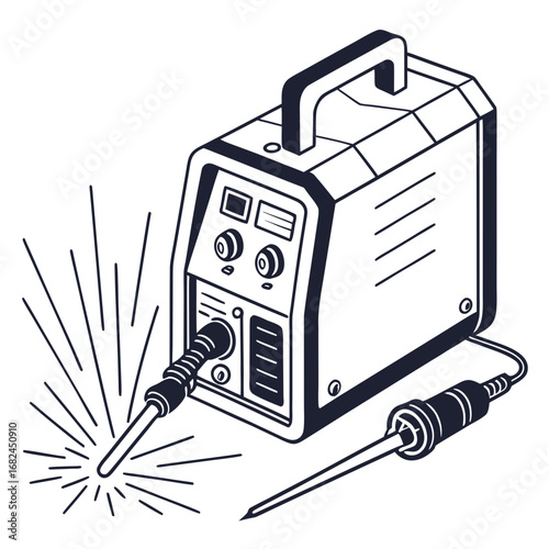 Welding machine sparks electricity metalwork