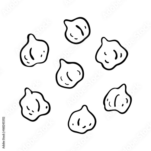 Hand Drawn Chickpeas