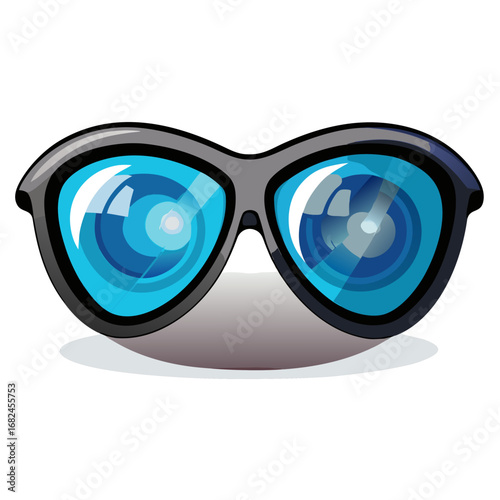 glasses on white background