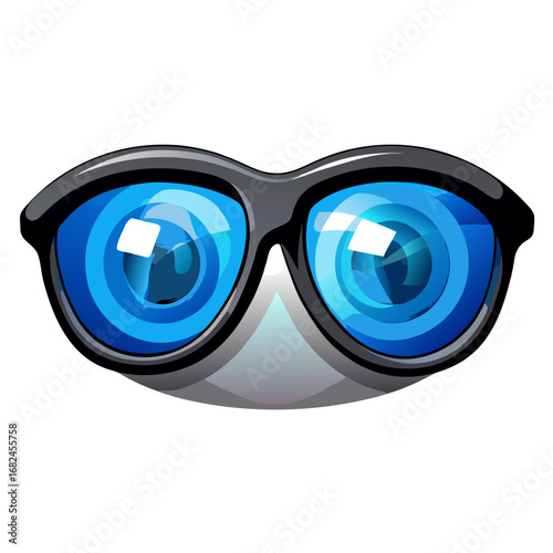 glasses on white background