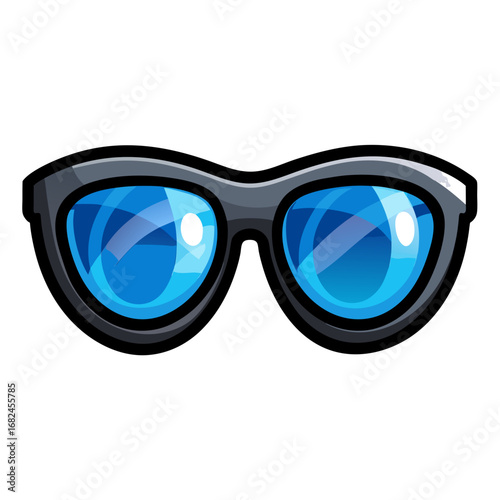 glasses on white background
